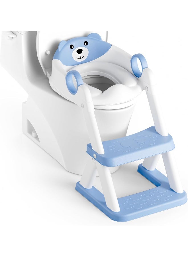 Rabb 1st Potty Training Seat, Upgrade Toddler Toilet Seat for Kids Boys Girls, 2 in 1 Potty Training Toilet for Kids, Splash Guard Anti-Slip Pad Step Stool - Image 1